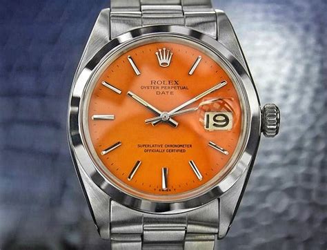 rolex oyster perpetual orange dial.